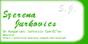 szerena jurkovics business card